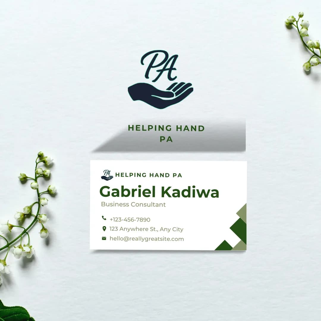 Helping Hand PA business card