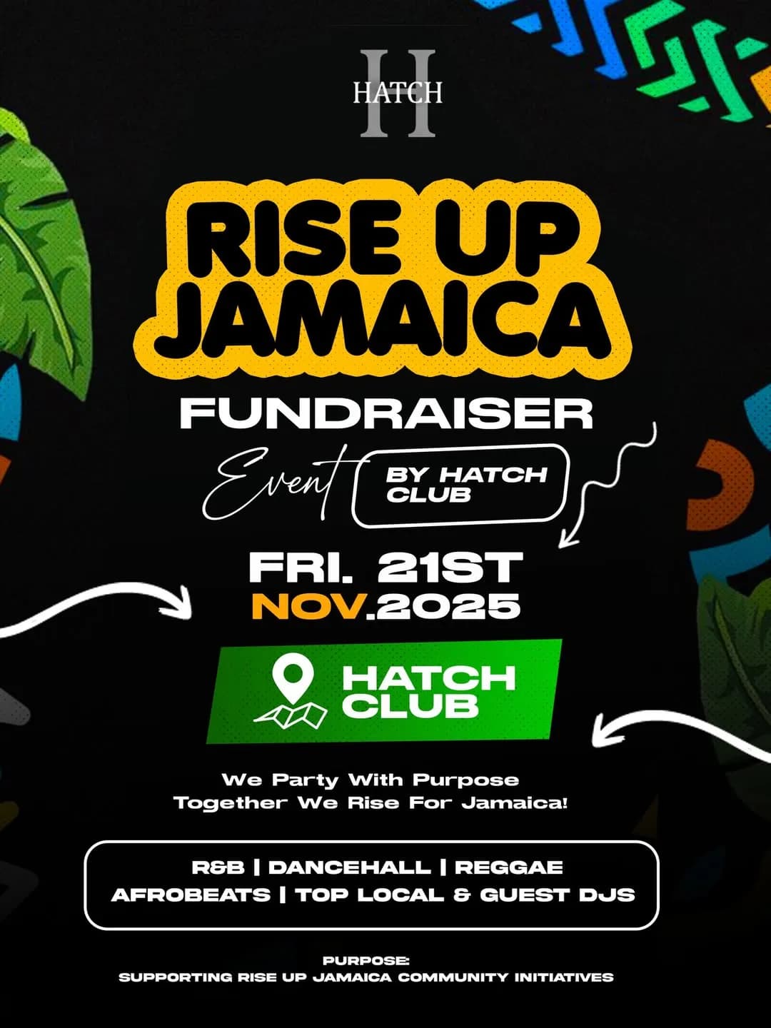 The Hatch fundraiser event poster